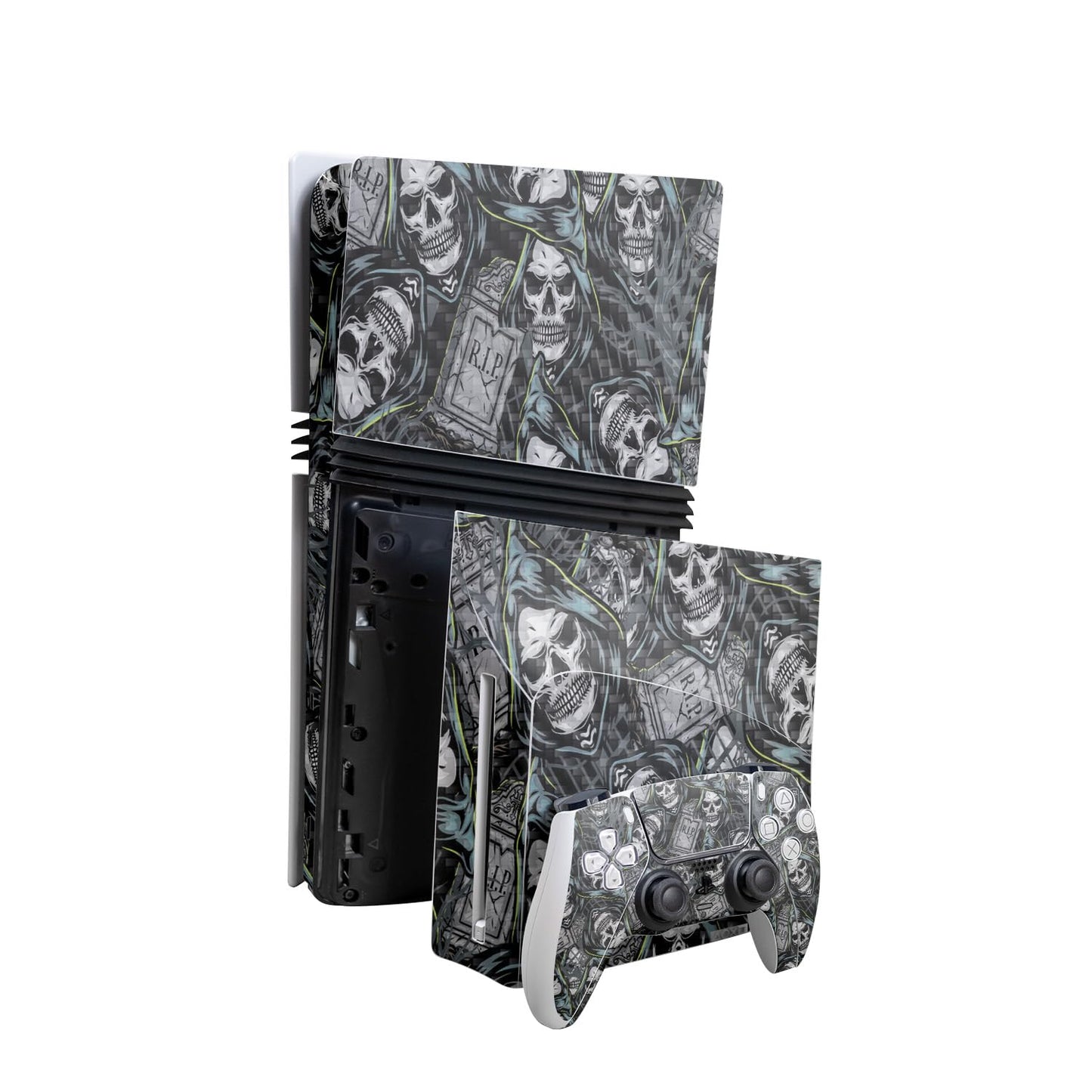 MightySkins - Skin de fibra de carbono compatible con PlayStation 5...