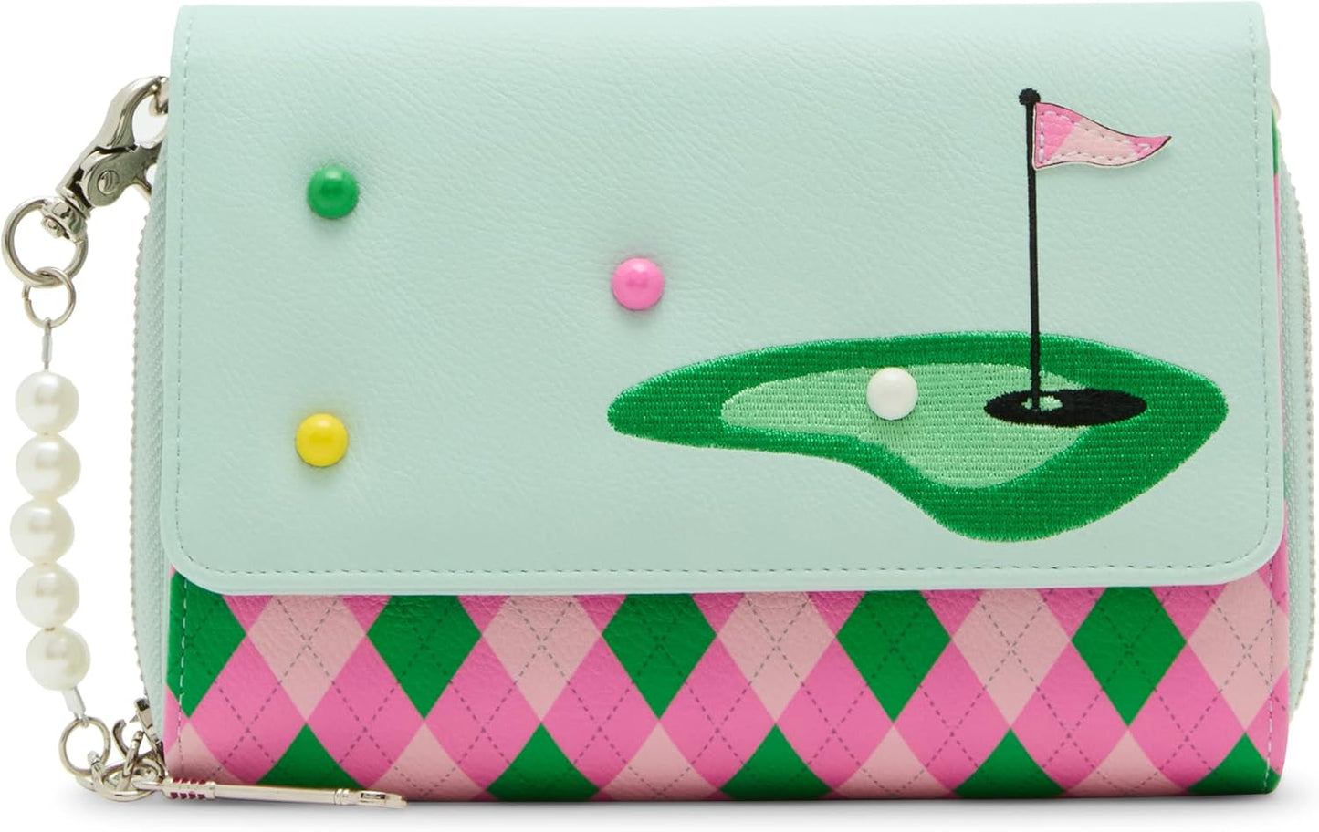 Betsey Johnson Cartera Drive Me Crazy en una cadena