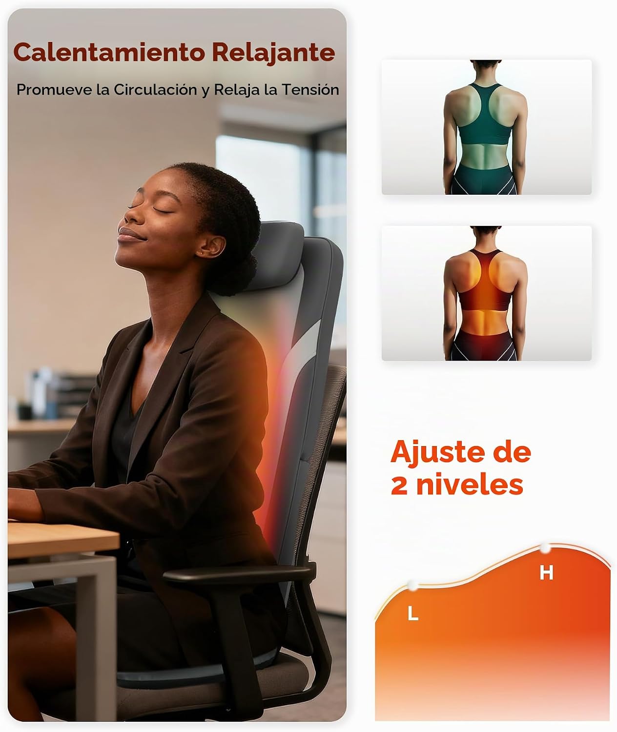 Snailax Regalos para hombres y mujeres, masajeador de espalda para...