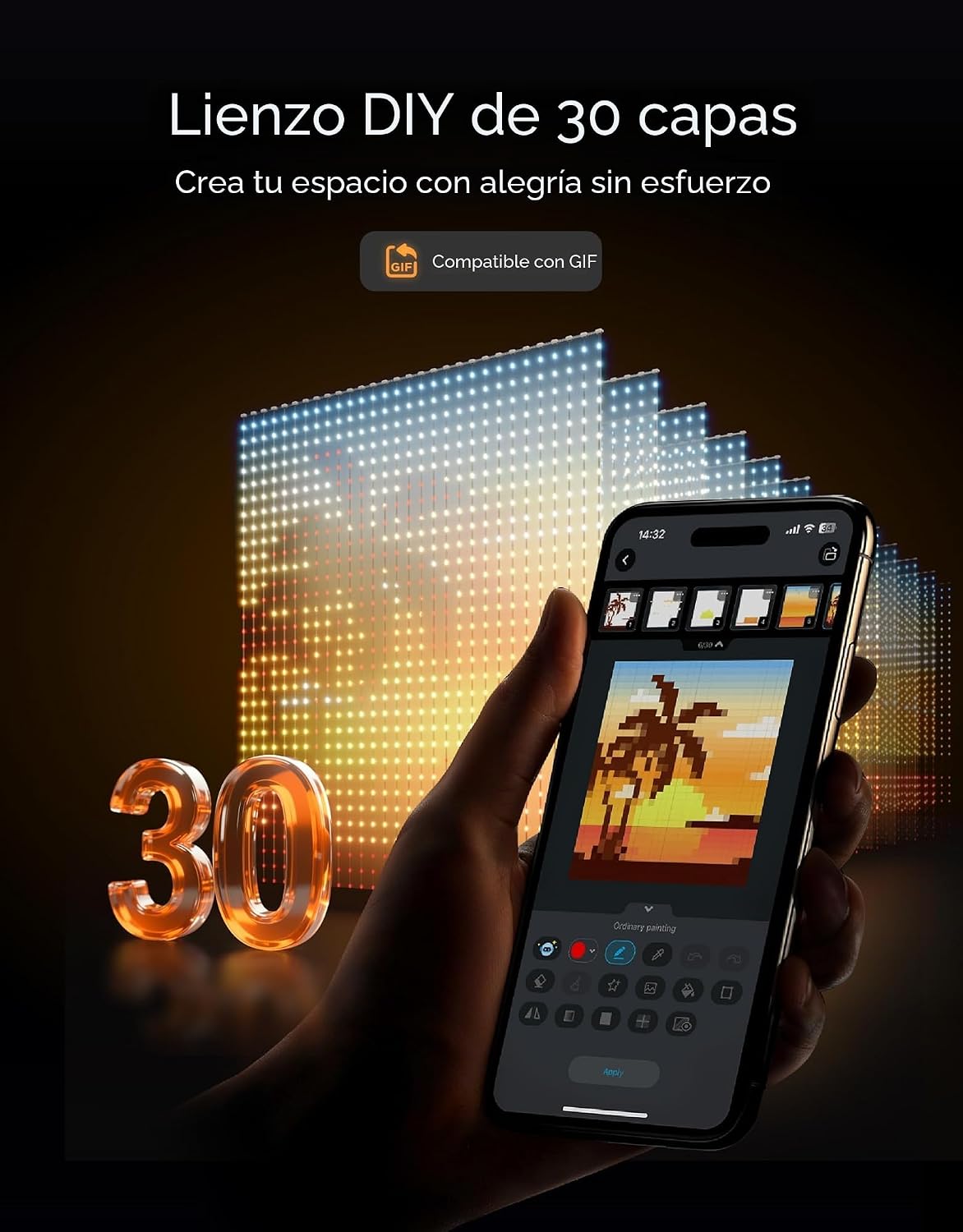 Govee Luces de Cortina Pro, 960 LEDs Mejorados Inteligentes que Cam...