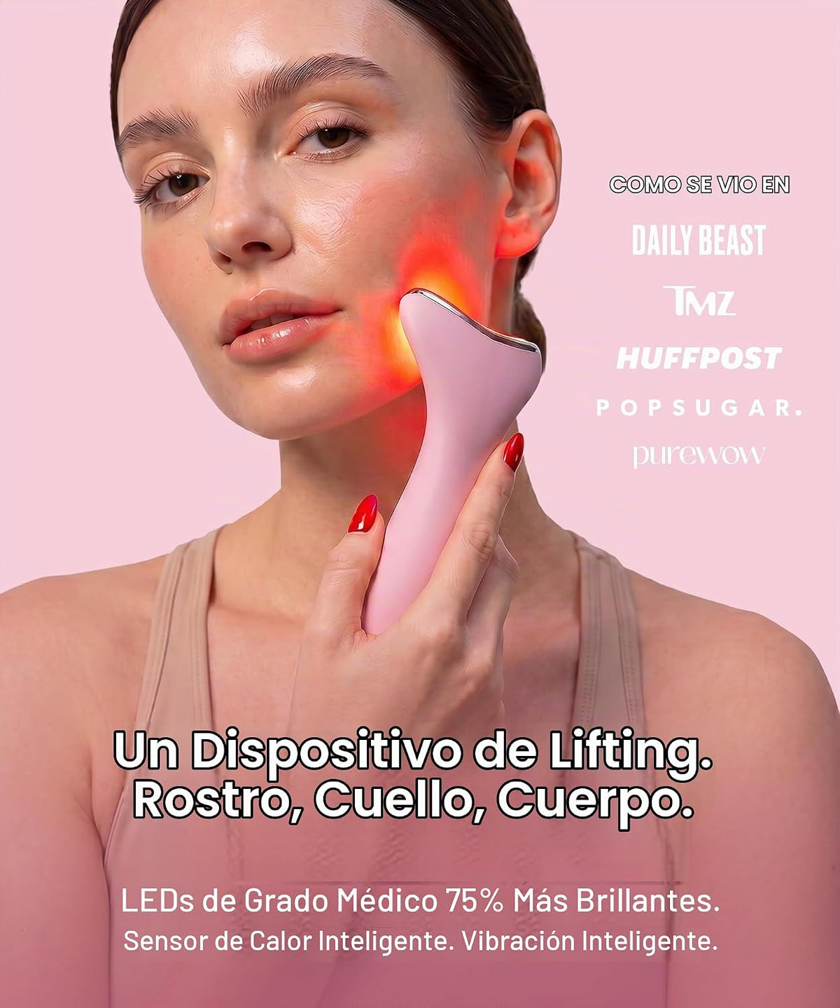 REVO Genie Masajeador facial para cara y cuello, dispositivo de bel...