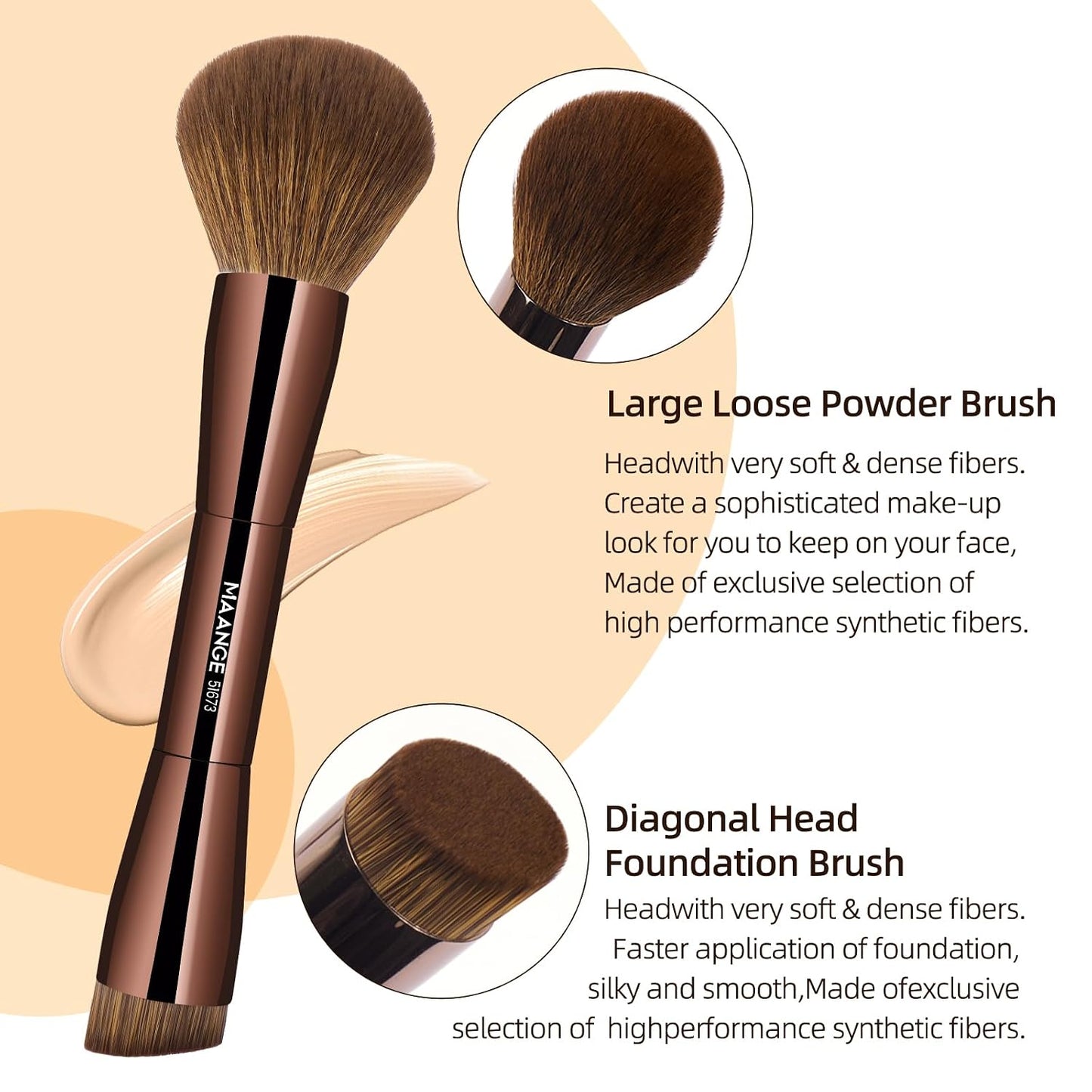 MAANGE 20 piezas de brochas de maquillaje con caja de regalo, broch...