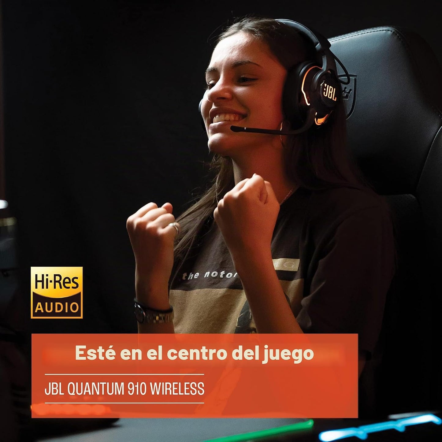 JBL Quantum 910 - Auriculares inalámbricos supraaurales de alto ren...