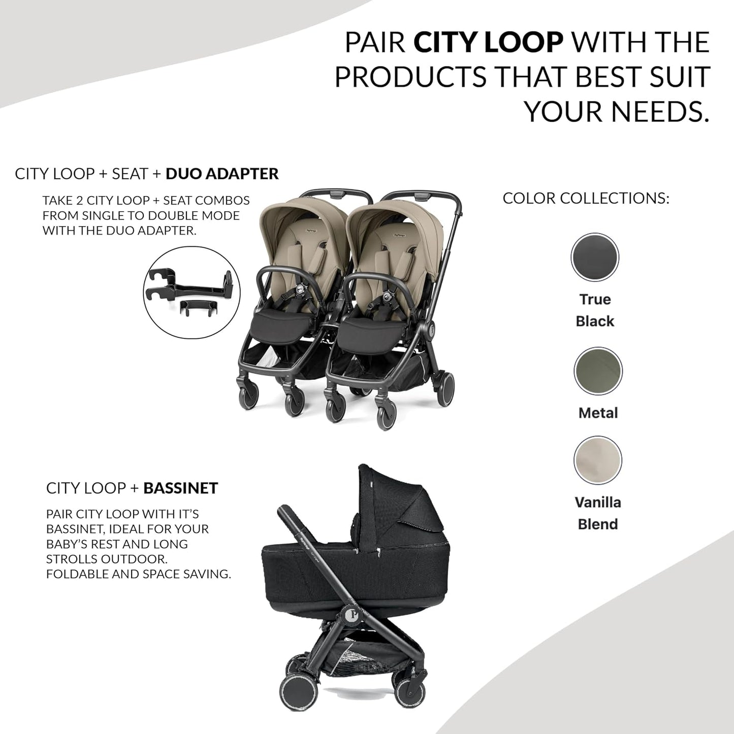 PEG City Loop Asiento y Marco Combo \u2013 Metal | Sistema de viaje...
