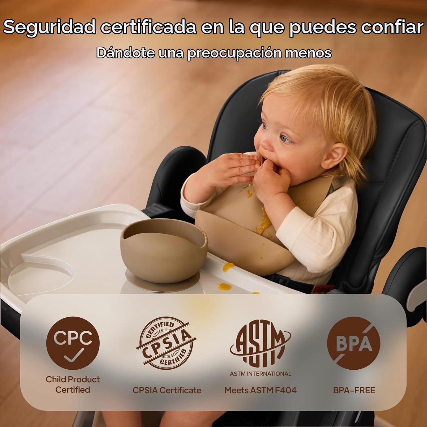 Tinyiota Silla alta 4 en 1 para bebés y niños pequeños con ruedas,...