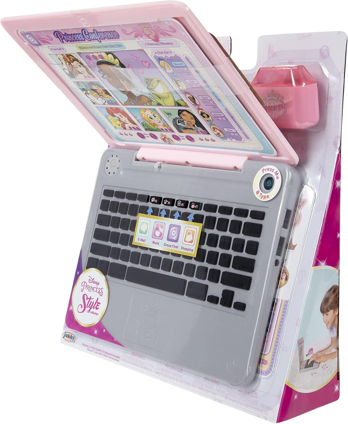 Colección de estilo de princesas de Disney Laptop de juguete con fr...