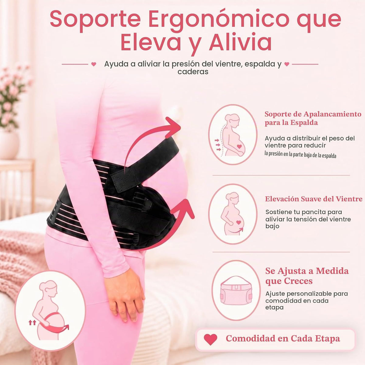 Vive - Banda de apoyo para el vientre de embarazo para mujer, cintu...