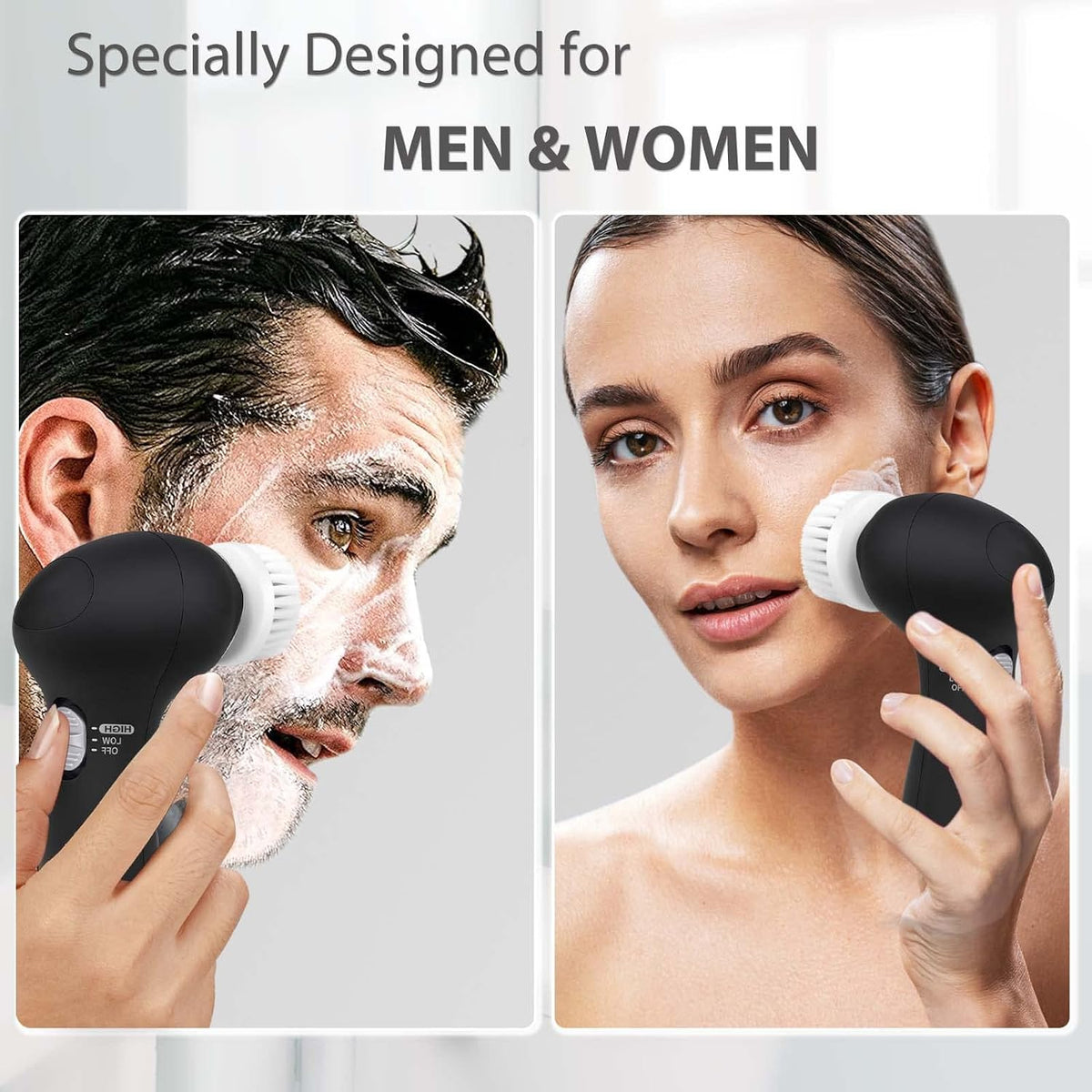 Cepillo Limpiador Facial CLSEVXY: Cepillo Limpiador Eléctrico Girat...