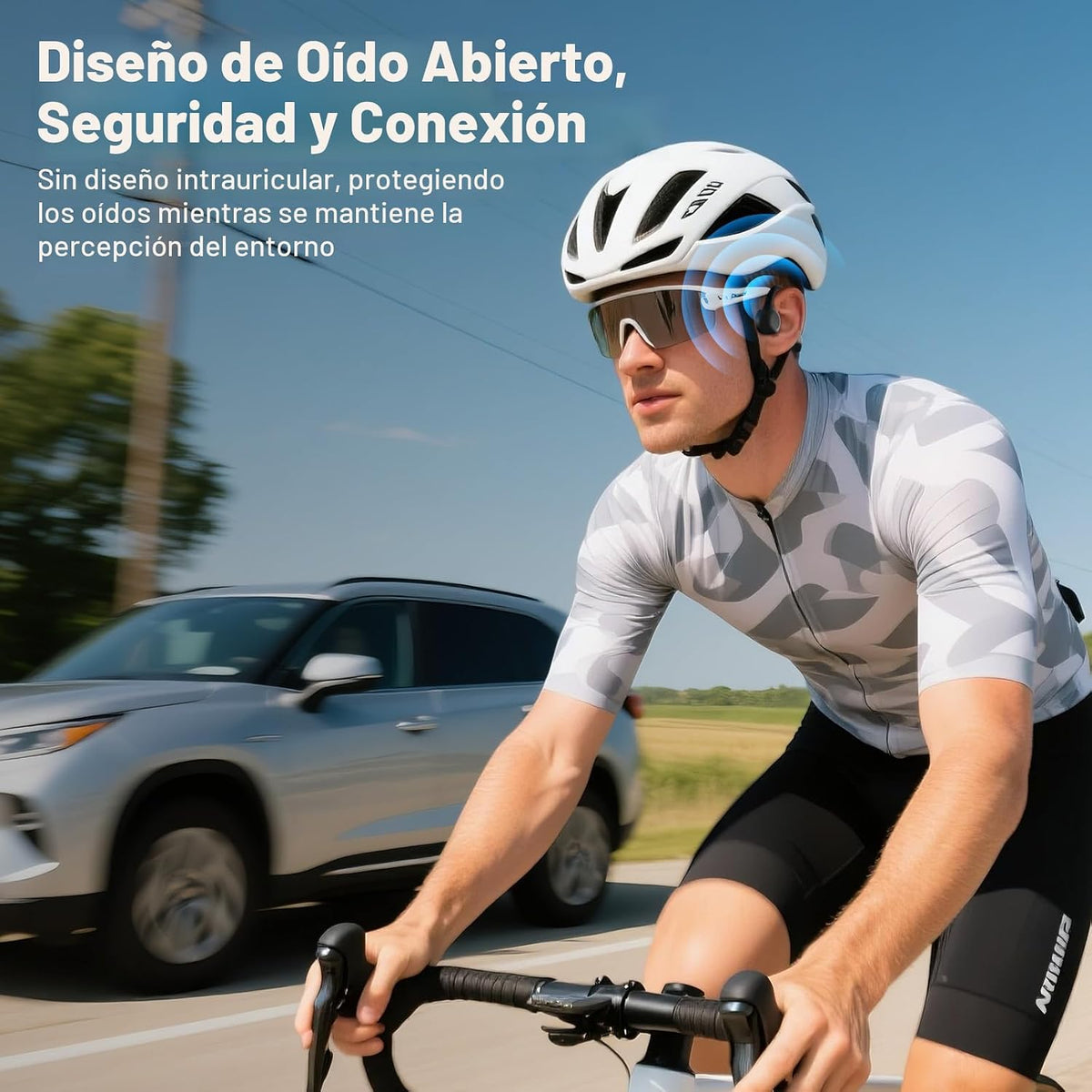 Auriculares impermeables de conducción ósea de oreja abierta, Bluet...