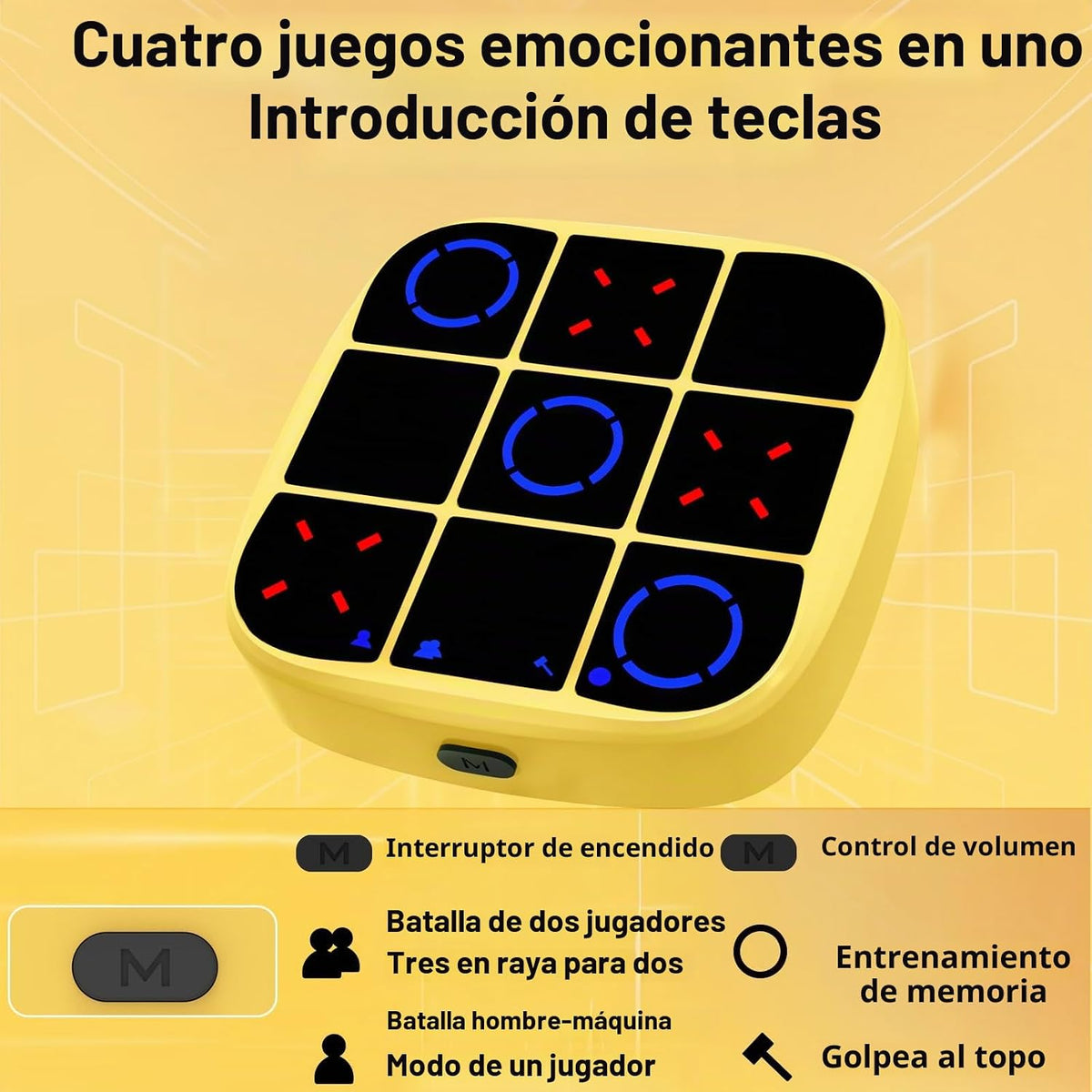 Juego de Tic-Tac-Toe Bolt, consola de juegos de rompecabezas portát...