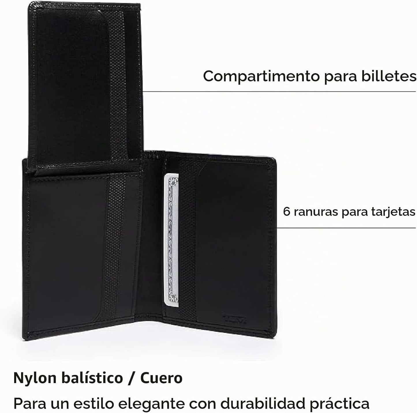 TUMI Alpha L-Fold, Negro -, Alfa L-fold