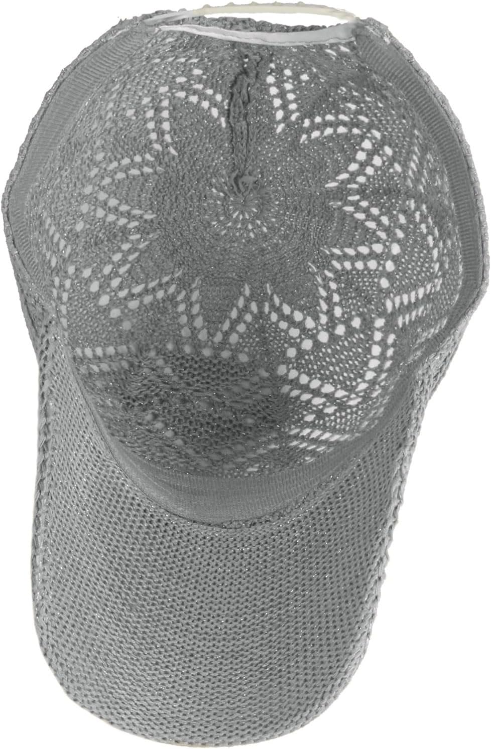 FASHIXD Gorra de béisbol de malla tejida para mujer, de hilo de ver...
