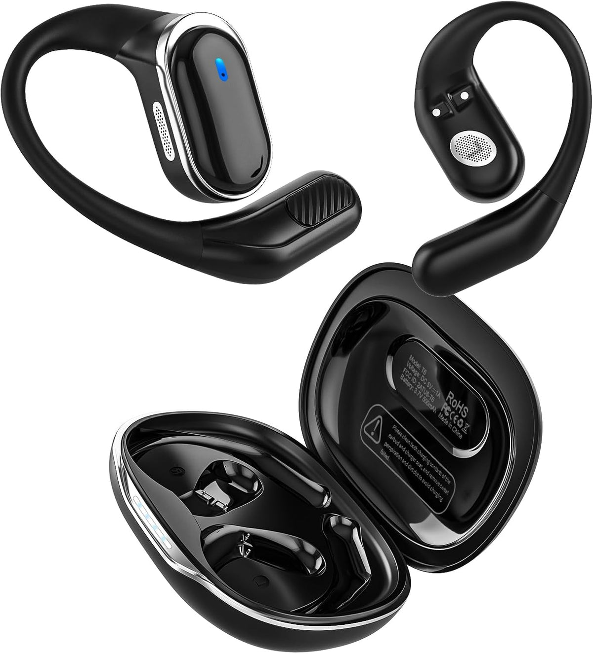 TRAUSI Auriculares inalámbricos con Bluetooth, auriculares estéreo...