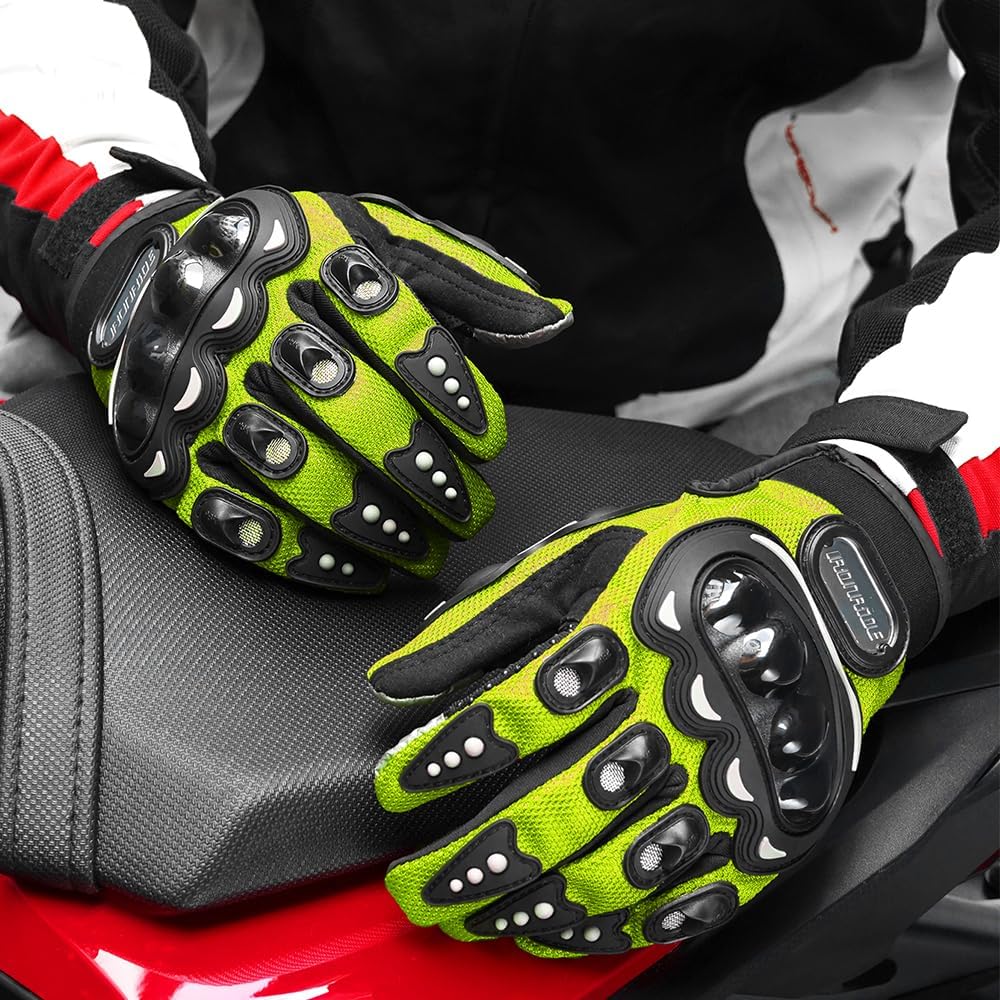 Dirtbike - Guantes para hombre, fibra de poliéster\/carbono, protec...