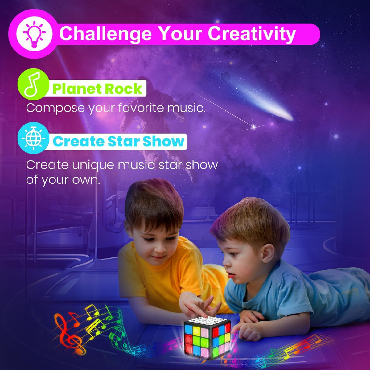 Xinbeiya Cubo de mano recargable con juegos, 15 divertidos juegos d...