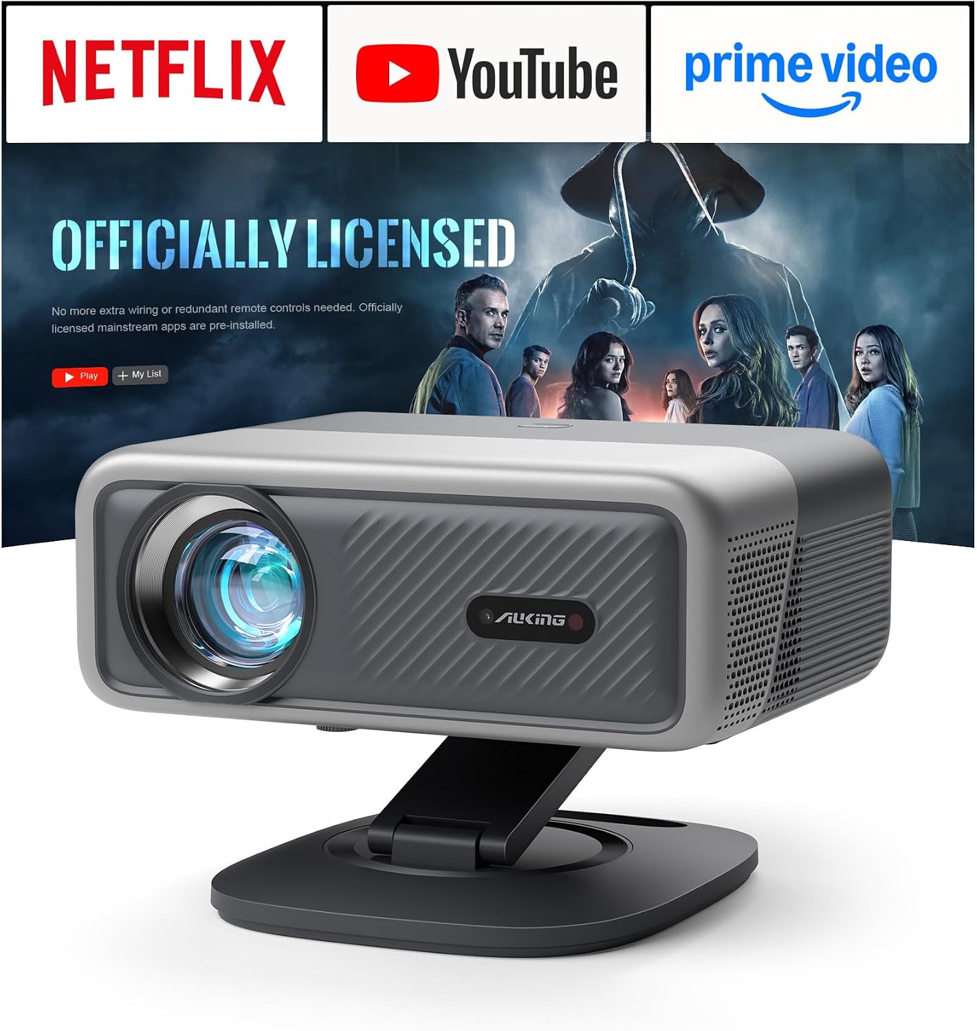 [Ahora con Netflix] Proyector 4K con WiFi y Bluetooth, proyector in...