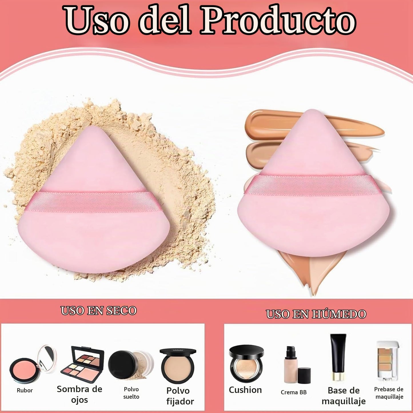 KUORYZAL Set de brochas de maquillaje rosa profesional de 56 piezas...