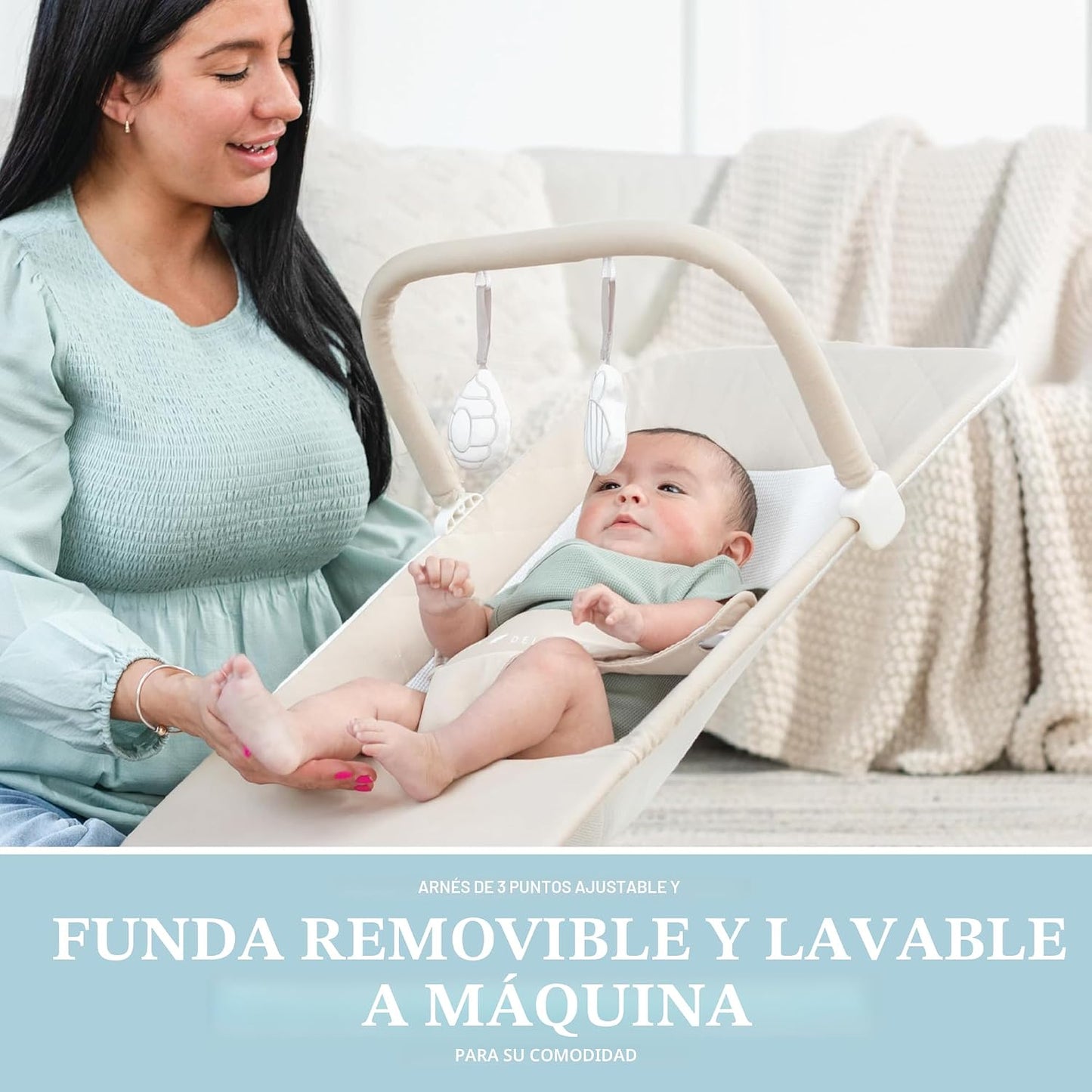 Mecedora portátil Baby Delight Alpine Deluxe, para bebés, 0-6 meses...