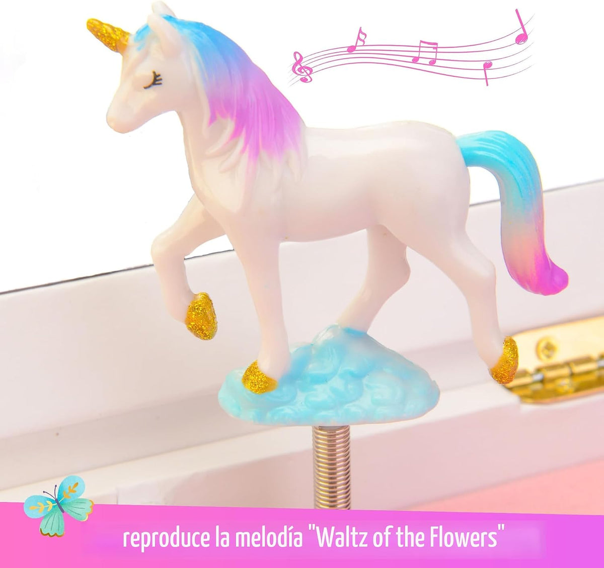 Joyero musical de unicornio para niñas, juguetes de unicornio para...