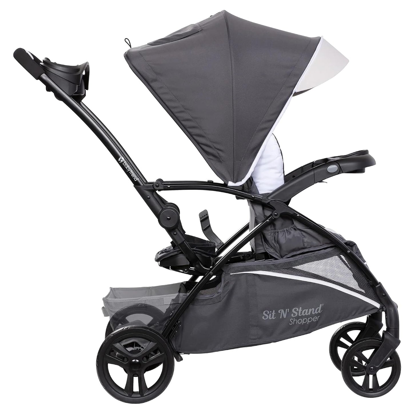 Baby Trend Sit N' Stand - Cochecito 5 en 1 con toldo y cesta de...