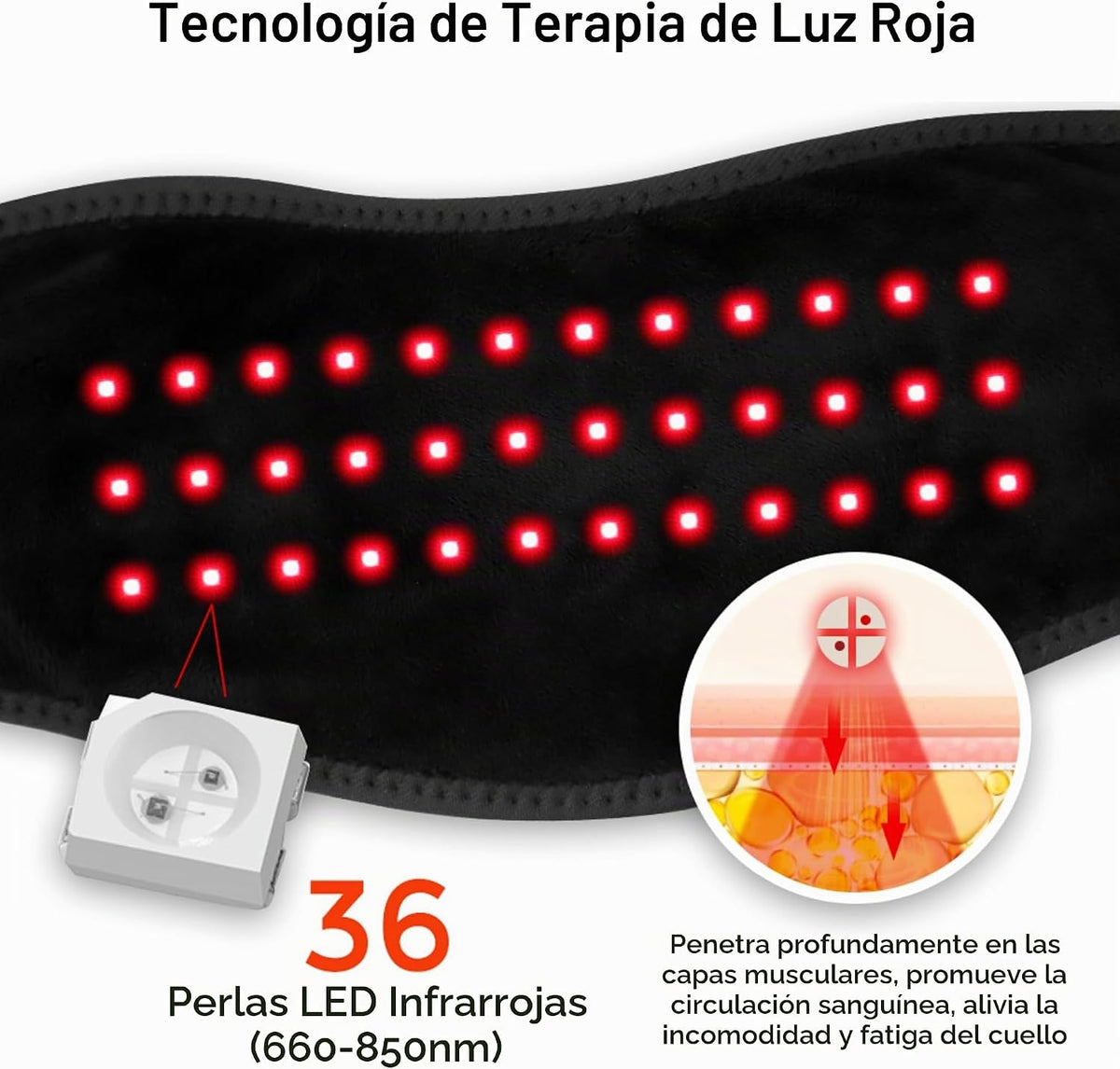 Nutvrliy Almohadilla térmica inalámbrica TMJ para mandíbula con vib...