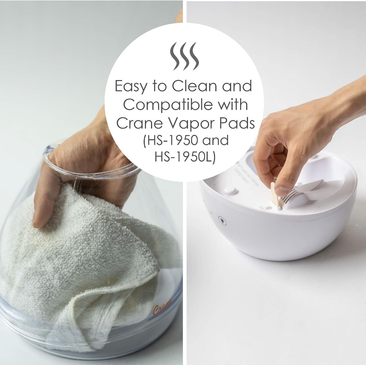 Crane White Drop 4 en 1 Humidificador ultrasónico de llenado superi...