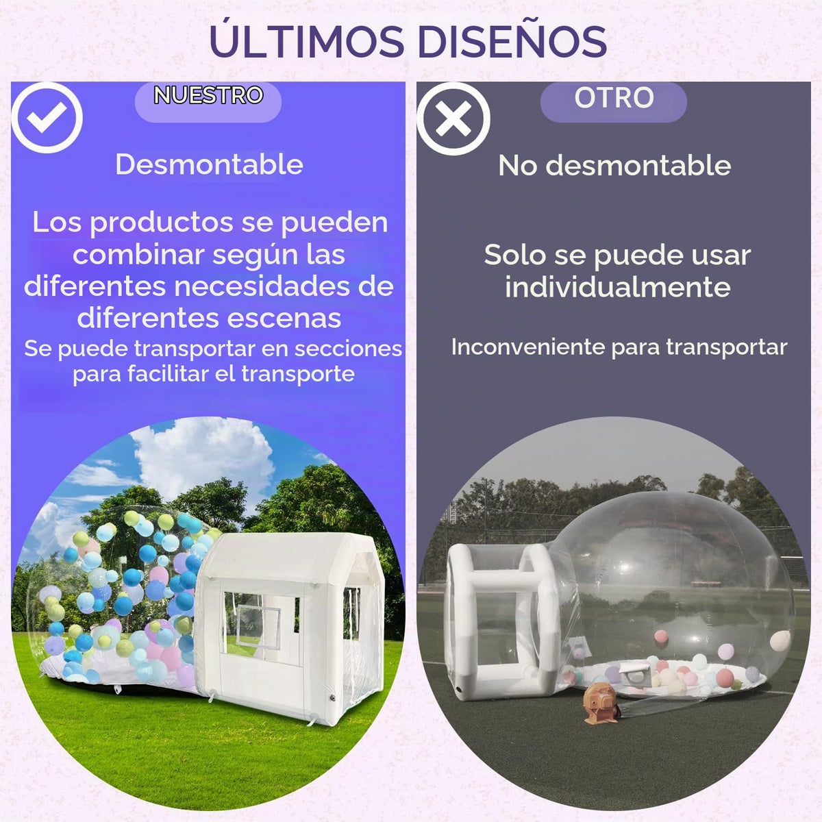 Cúpula inflable de la casa de la burbuja de 10ft para los niños, ti...