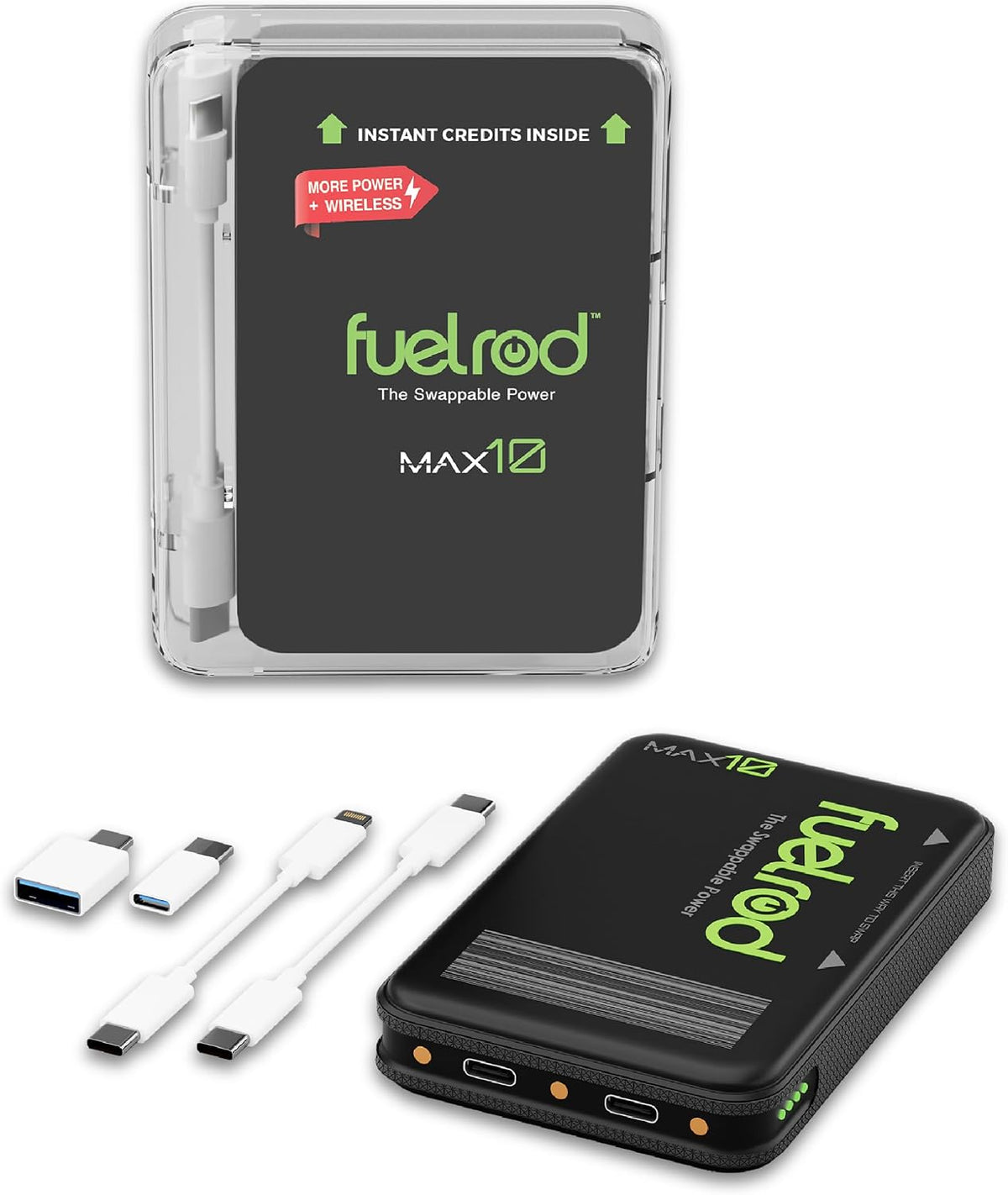 FuelRod Cargador de energía intercambiable MAX10 | Batería USB-C de...
