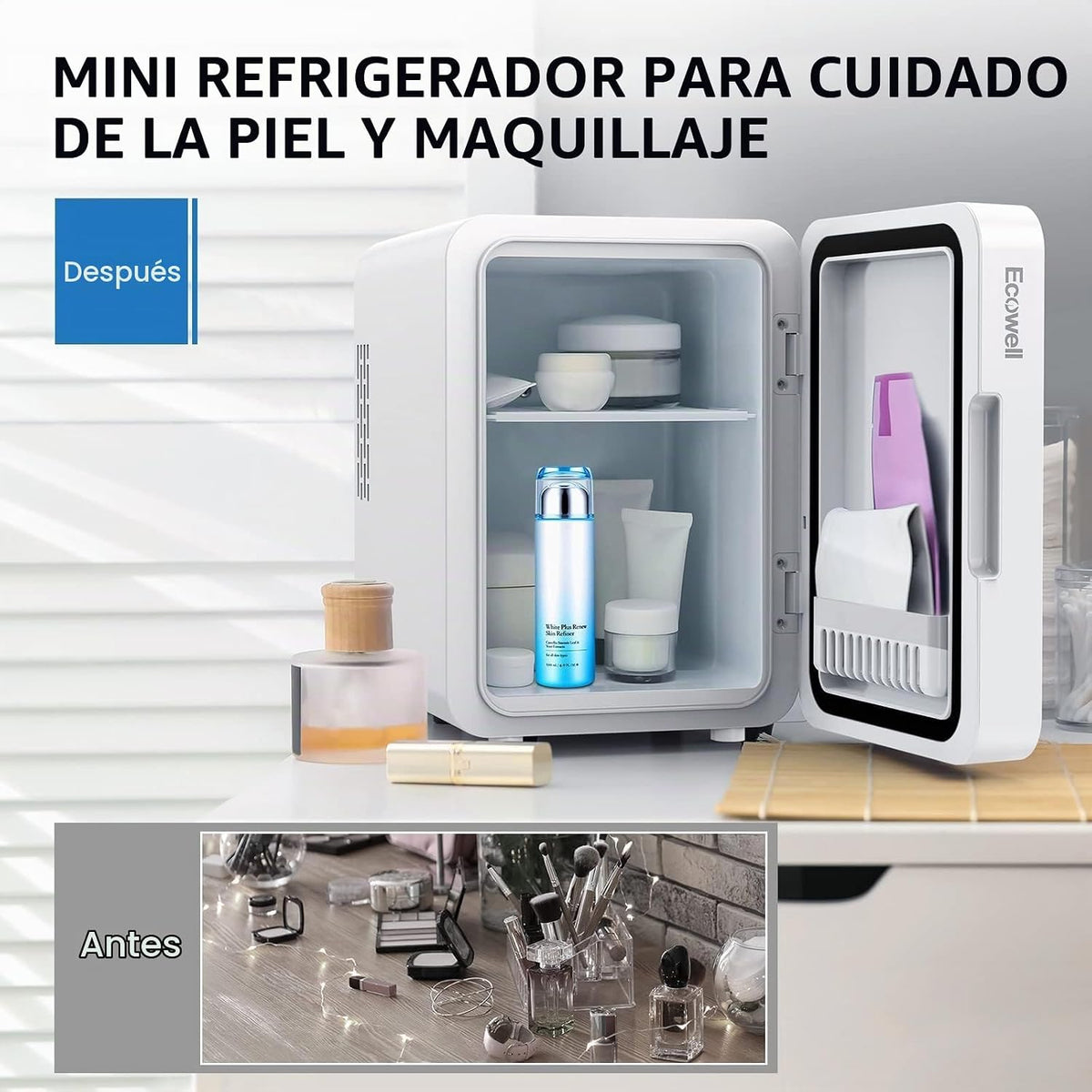 ECOWELL Refrigerador del cuidado de la piel para el cosmético, mini...