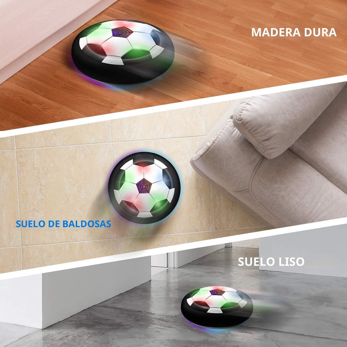 Toyk Juguetes para niños \u2013 Pelota de fútbol LED Hover \u2013 P...