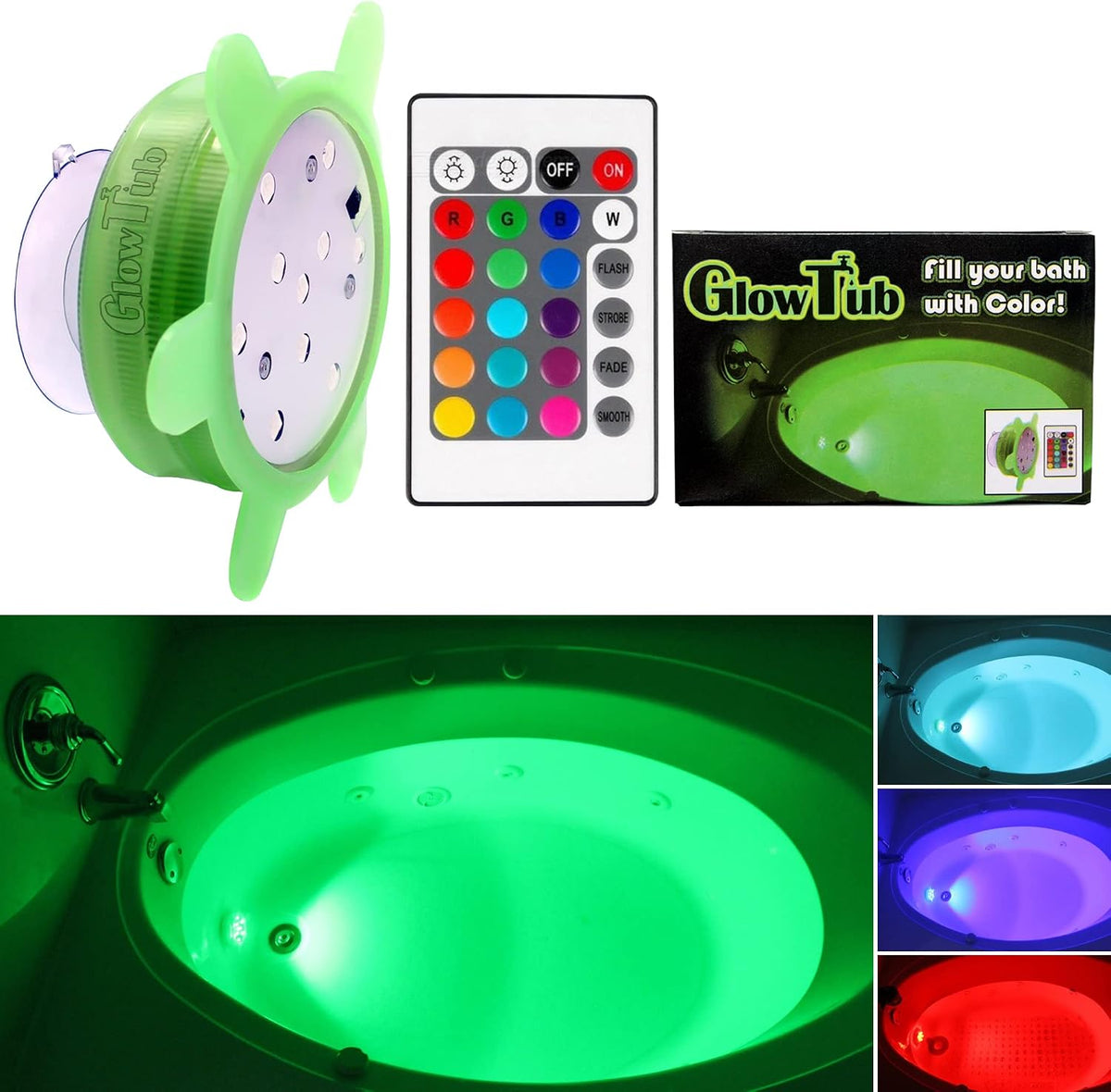 GlowTub - Luz LEDES sumergida que cambia de color por control remot...