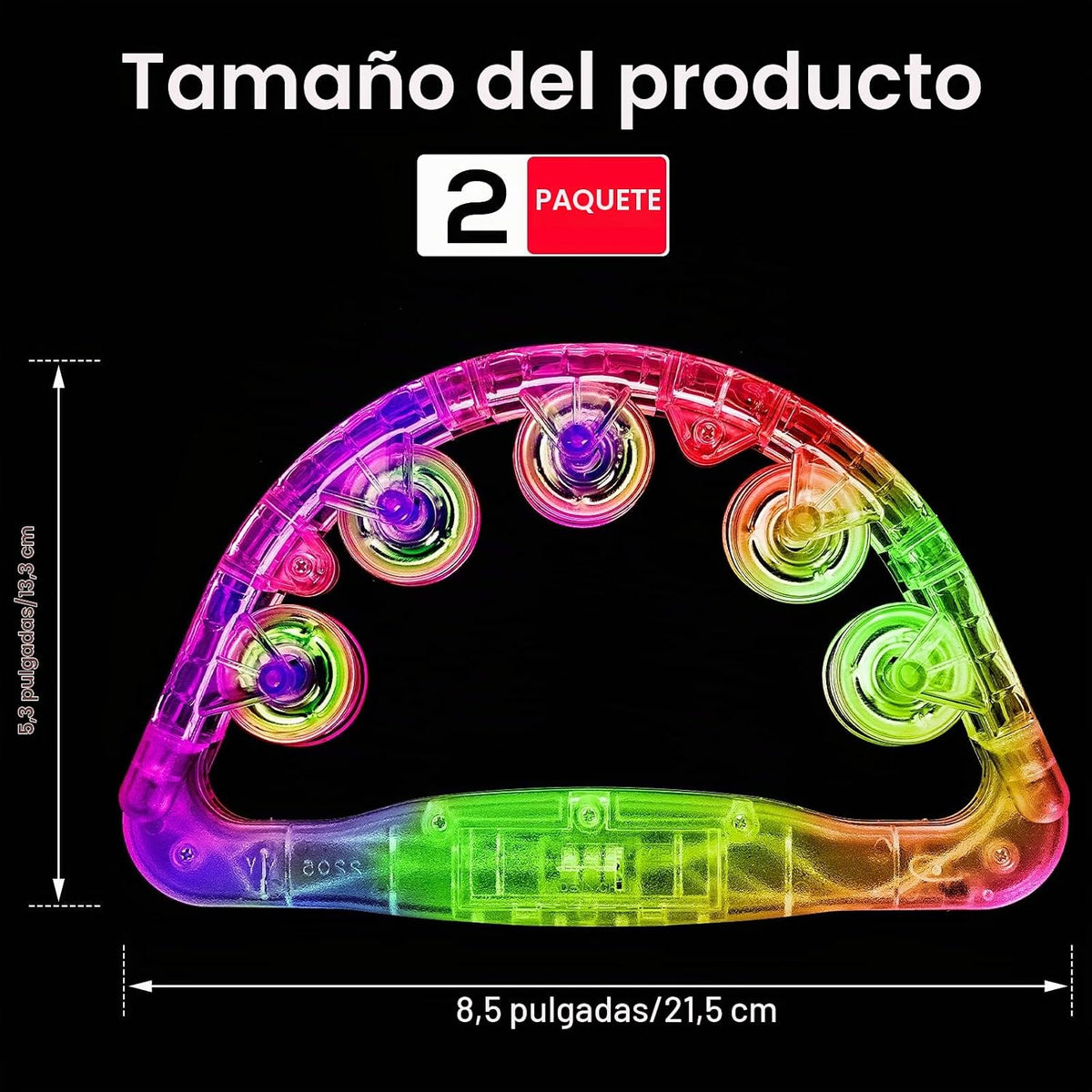 Panderetas iluminadas para adultos, juguetes sensoriales para niños...
