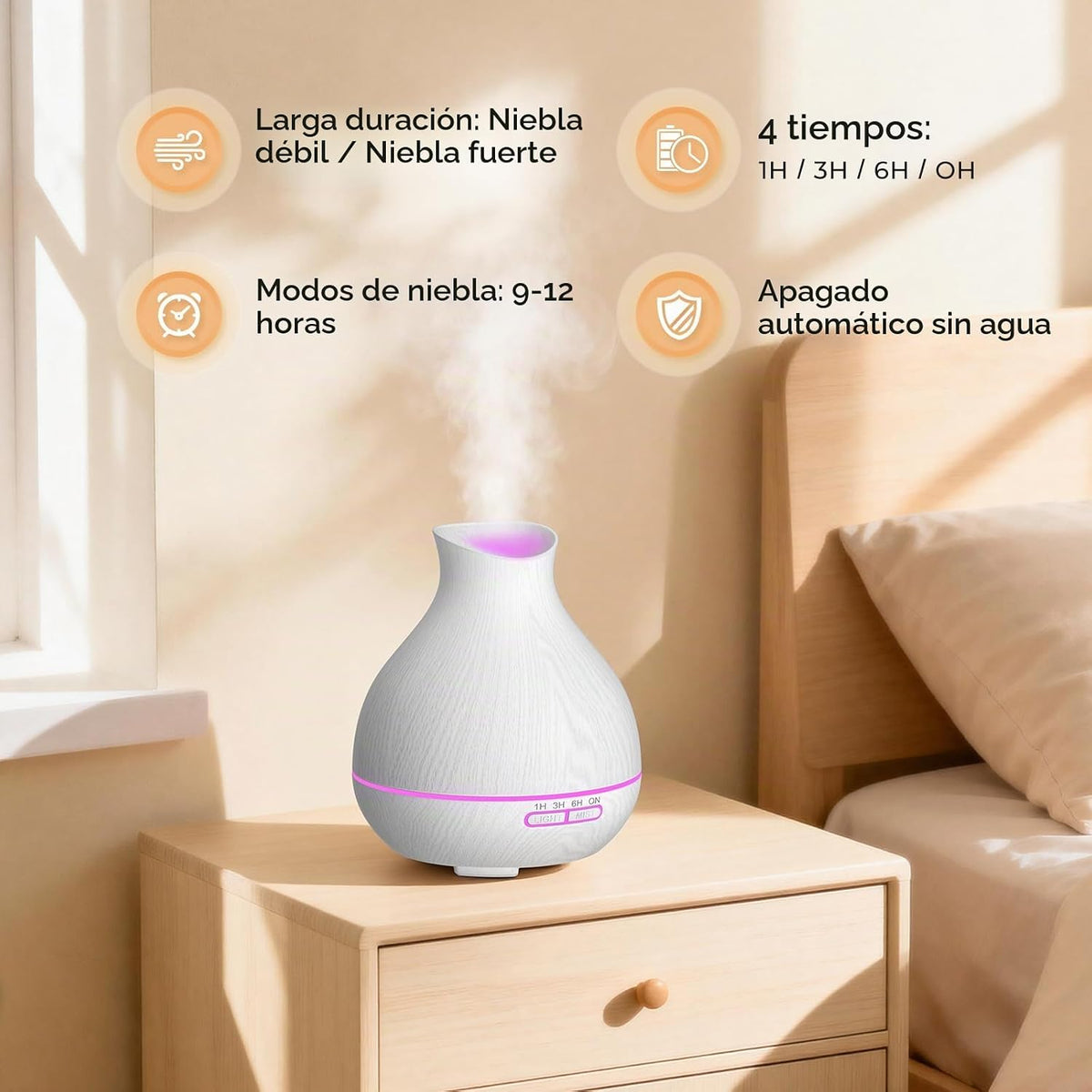 BZseed Difusor de aceite esencial para aromaterapia 550ml, Difusor...