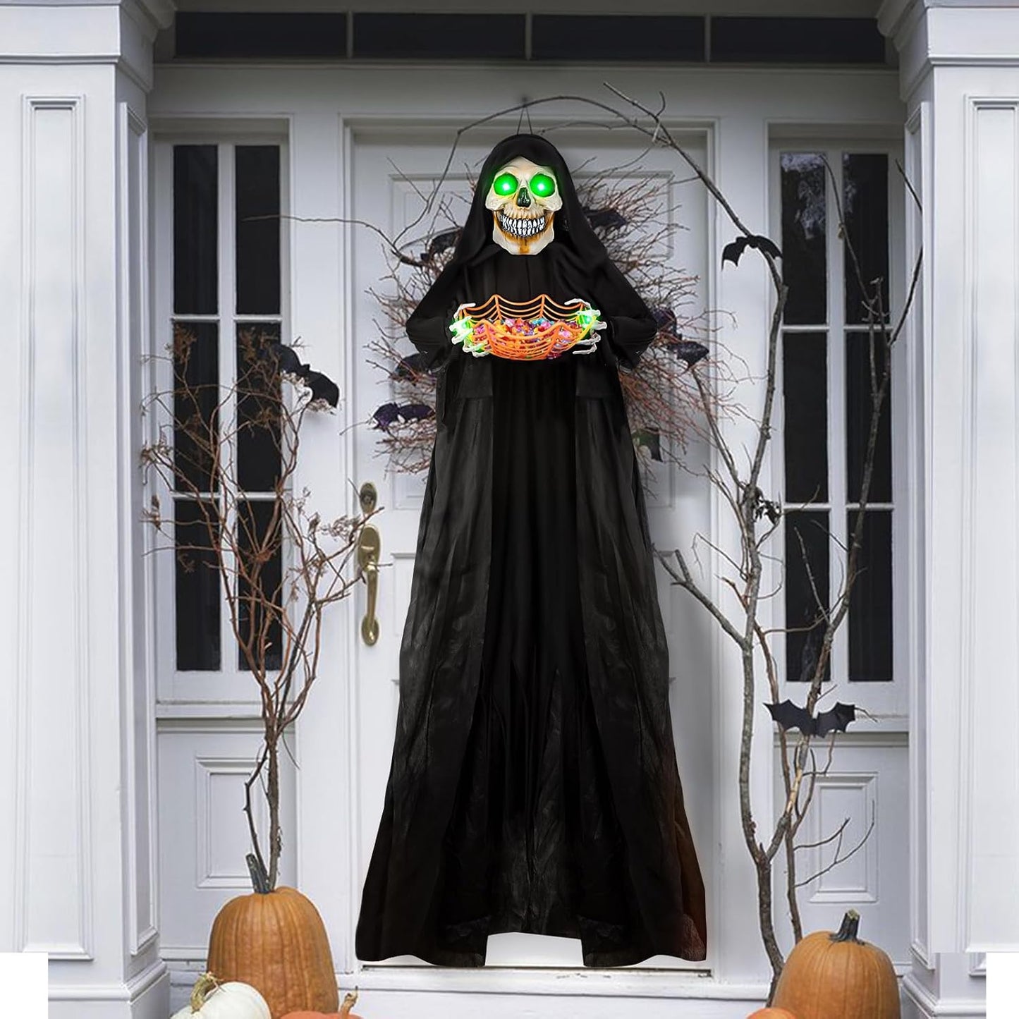 Decoración de fantasma de esqueleto animado colgante de Halloween d...