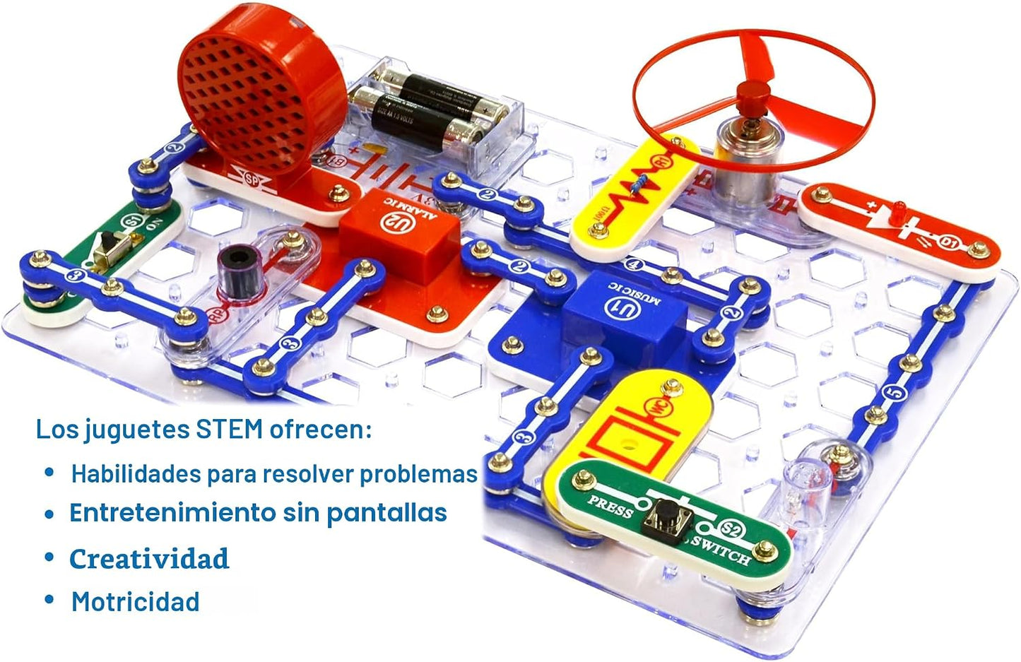 Kit para diseñar circuitos eléctricos Circuits Jr. SC-100, Negro |...