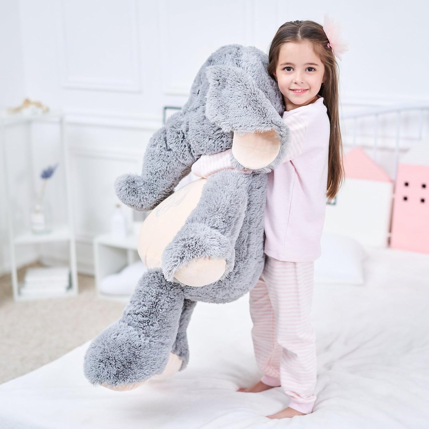 IKASA Animales de Peluche Gigantes de Elefante Juguetes Suaves Rega...
