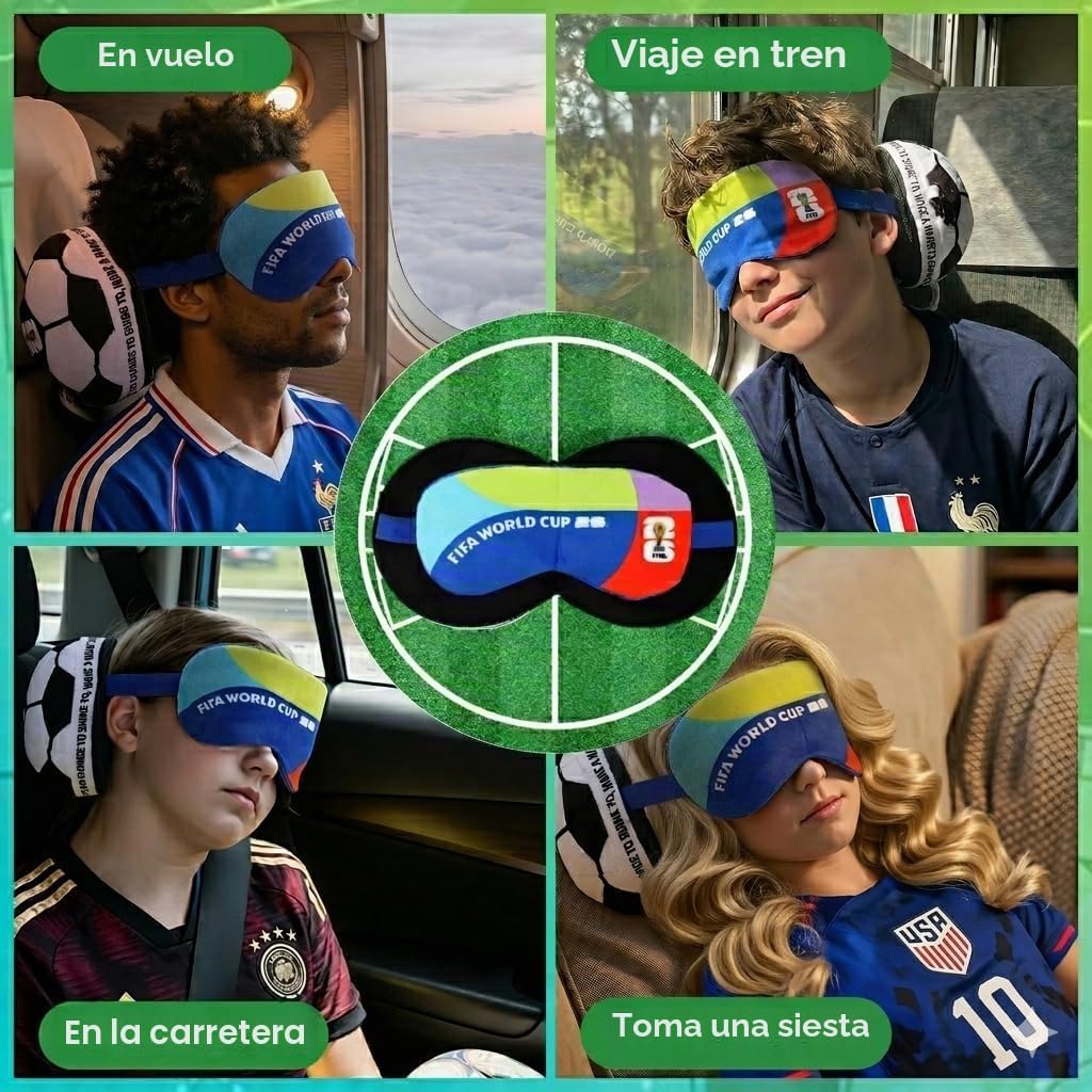 MESUCA Almohada de viaje de la Copa Mundial de la FIFA 2026 con más...