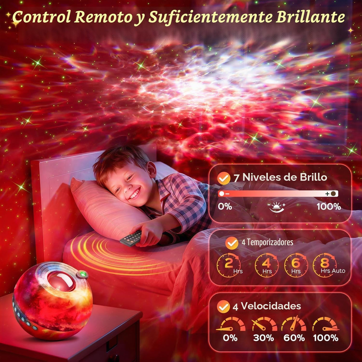 Proyector One Fire Galaxy Whimsy Celestial Decor Dormitorio Univers...