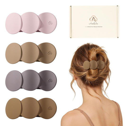 Amlaidu Pinzas de pelo planas medianas para mujer, pinzas de garra...