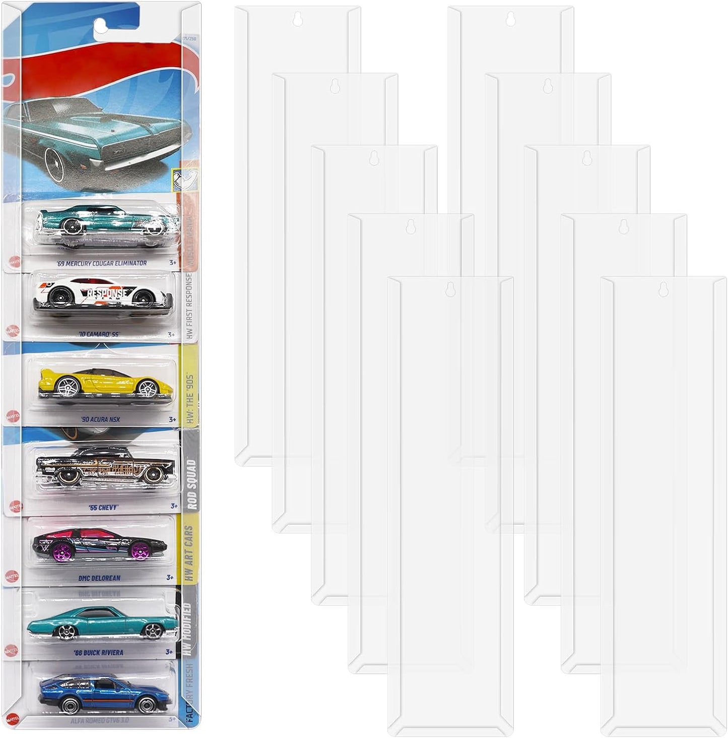 10 piezas de vitrina para modelos de coches con montaje en pared co...