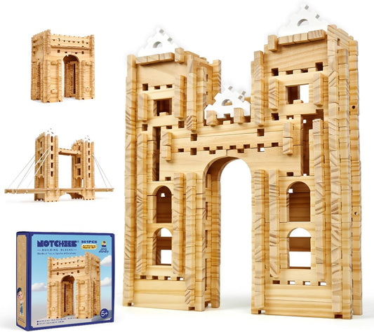 Jovi-mindly Notchies - Juego de bloques de construcción de madera (...