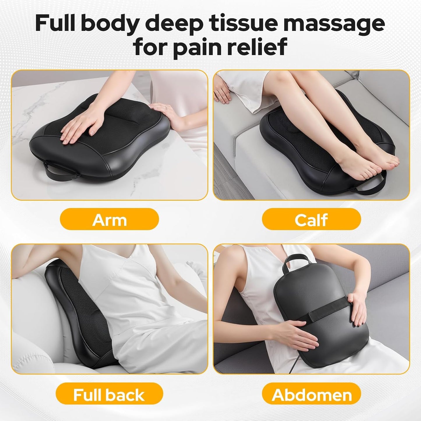 Masajeador de espalda Shiatsu con calor: Masajeador de espalda comp...