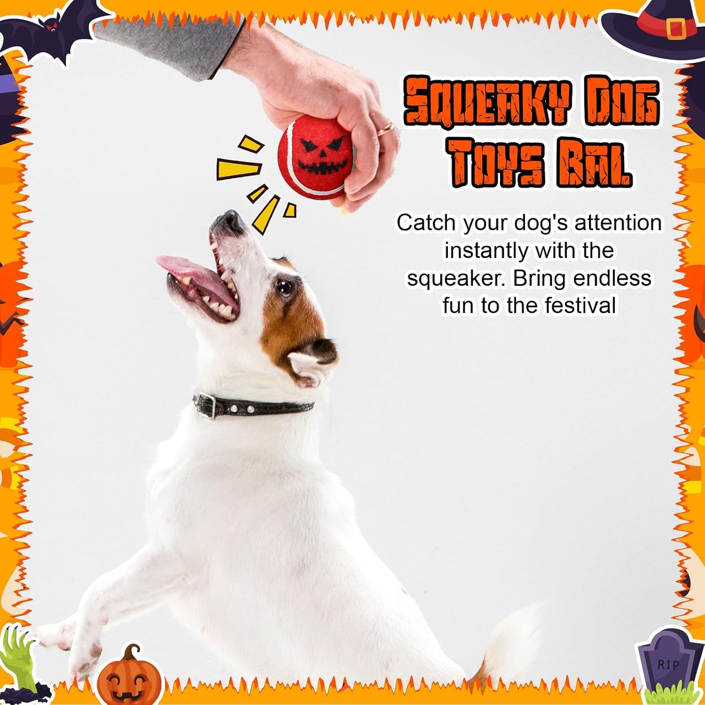 Civaner 18 juguetes de Halloween para perros a granel, pelotas de t...