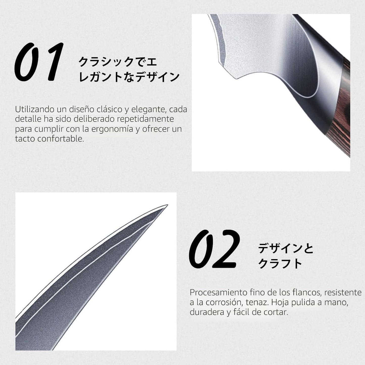 HOSHANHO - Cuchillo de filetear de 9 pulgadas, cuchillo para deshue...