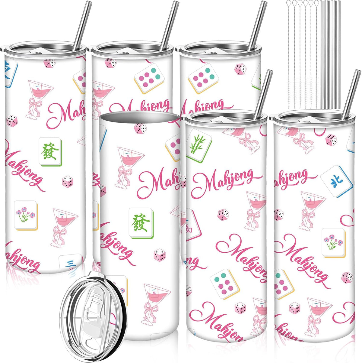 Hsei Paquete de 6 vasos Mahjong, regalos Mahjong para mujeres, 20 o...
