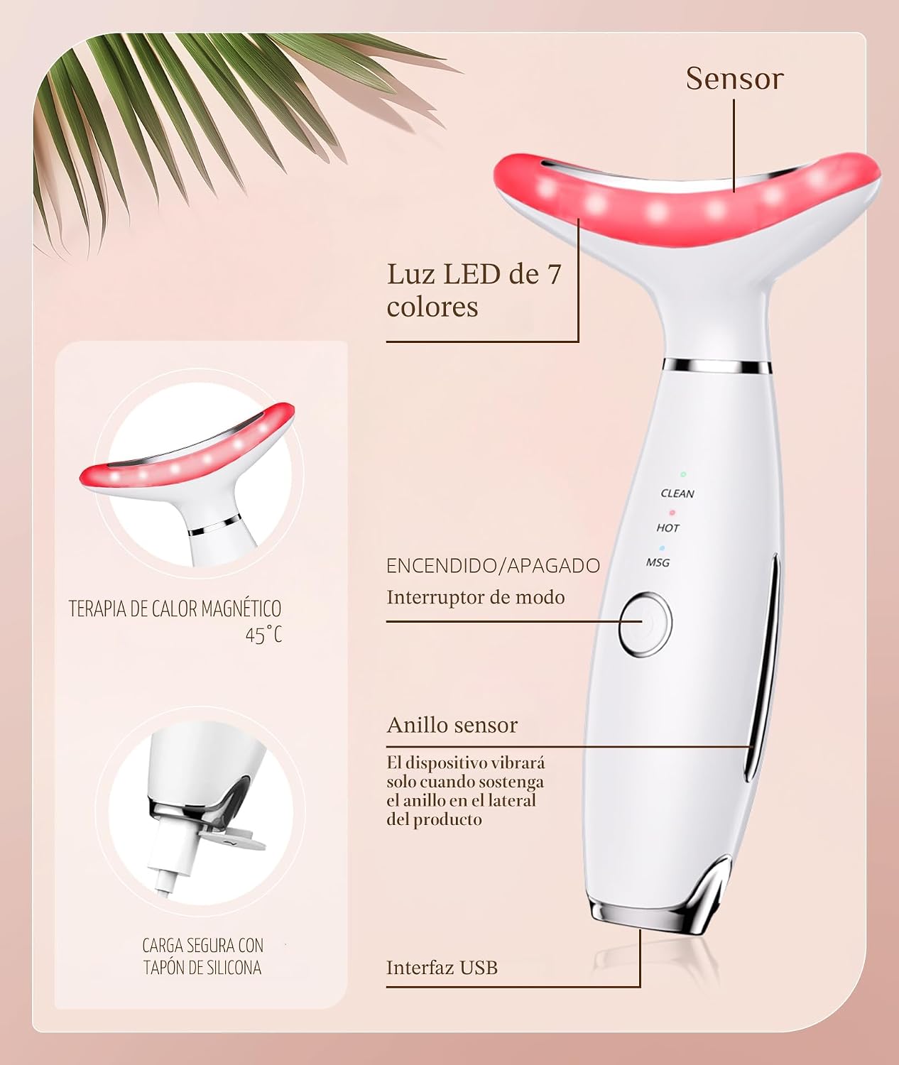 Dopsikn Máquinas Galvanicas de 7 Colores - Terapia de Luz Roja para...