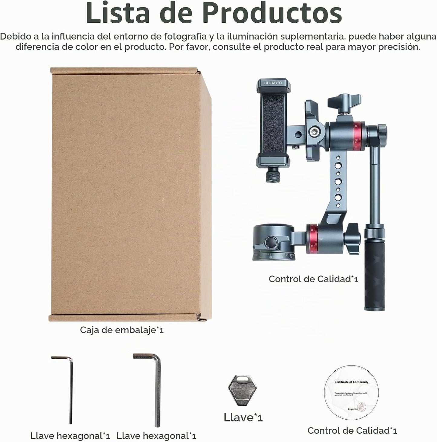 LEAPLIEXT Soporte de teléfono para trípode, soporte de teléfono de...