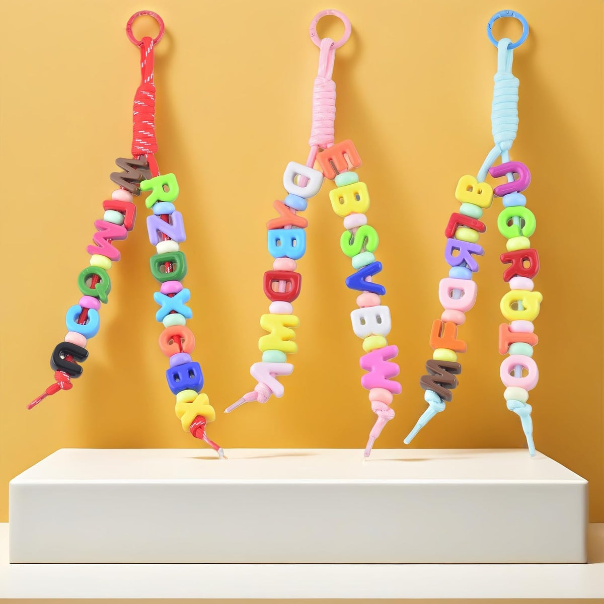 Cuentas de letras grandes 52 piezas, cuentas de paracord acrílicas,...