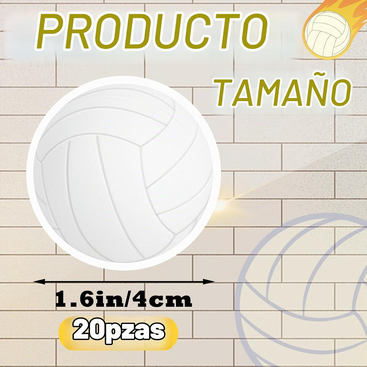 Bolas antiestrés de mini voleibol Hxezoc 20 paquetes de espuma de v...