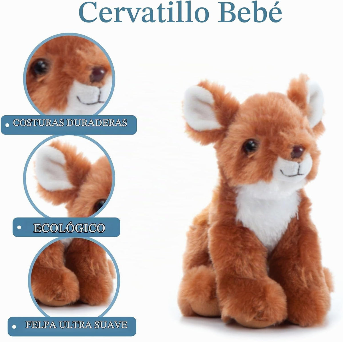 The Petting Zoo Peluche de Fawn, Babiez, regalos para niños, 6 pulg...